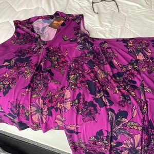 NWT Iman crop pant 2 piece set